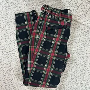 GAP Multicolor Plaid Skinny Ankle Pants